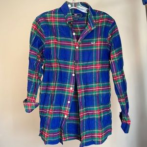 Vineyard vines 100% cotton flannel button down button up
